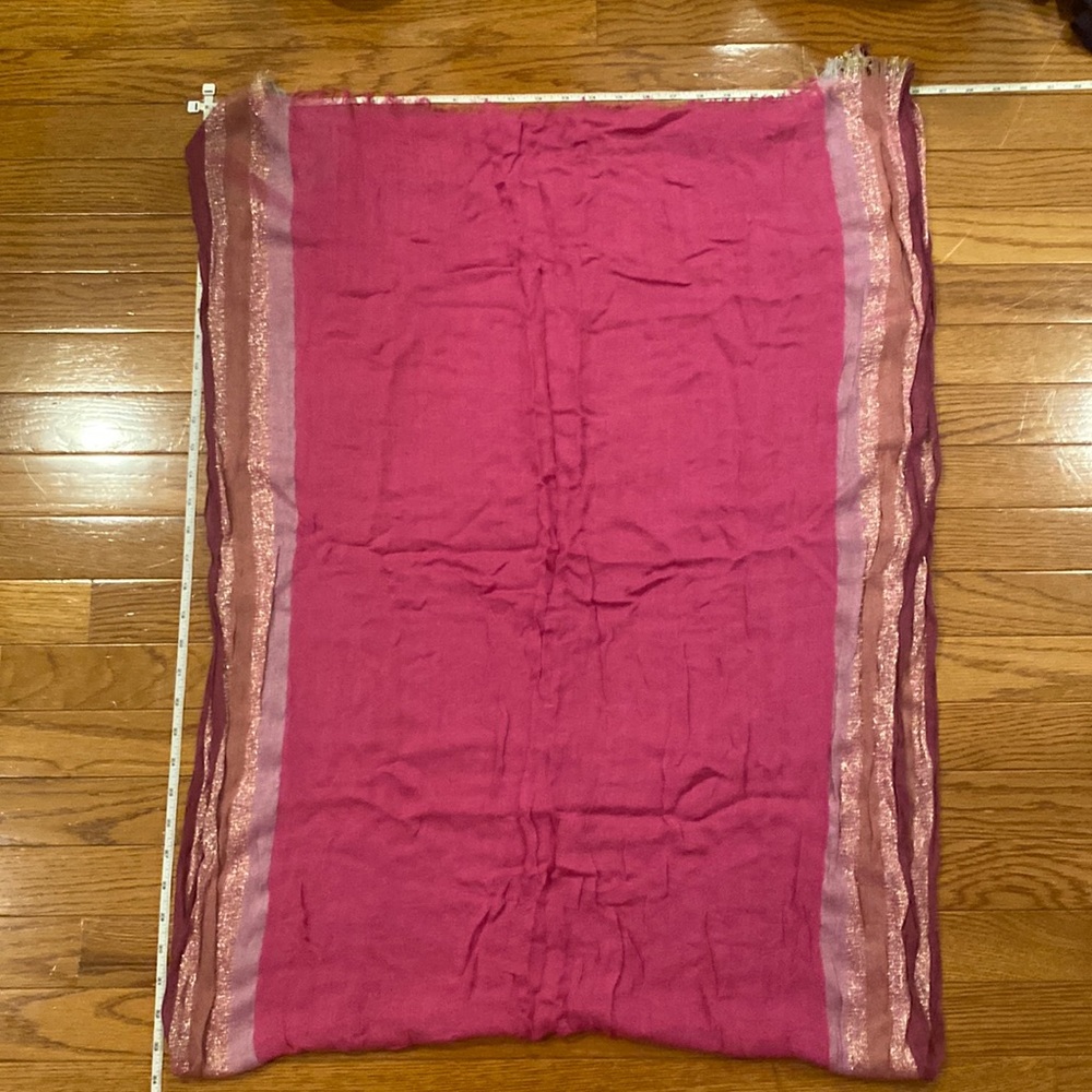Pink and purply rectangular scarf
